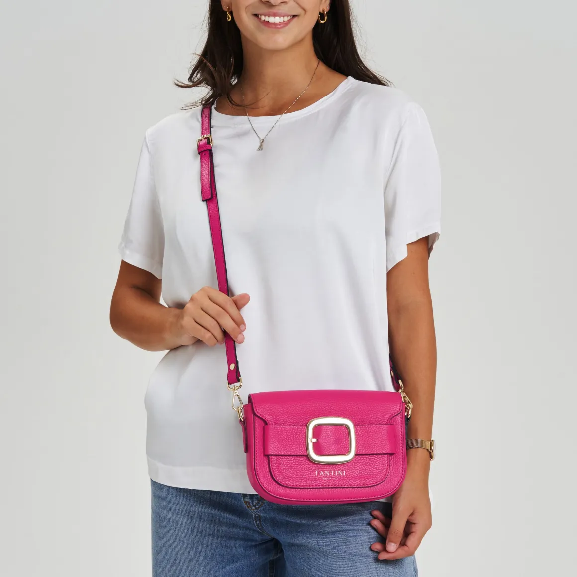 Borsa a tracolla in pelle Perla