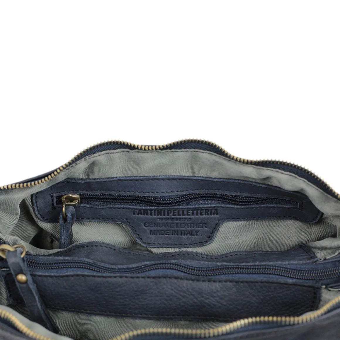Borsa a tracolla in pelle lavata Roma