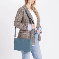 Borsa a tracolla in pelle martellata Roma