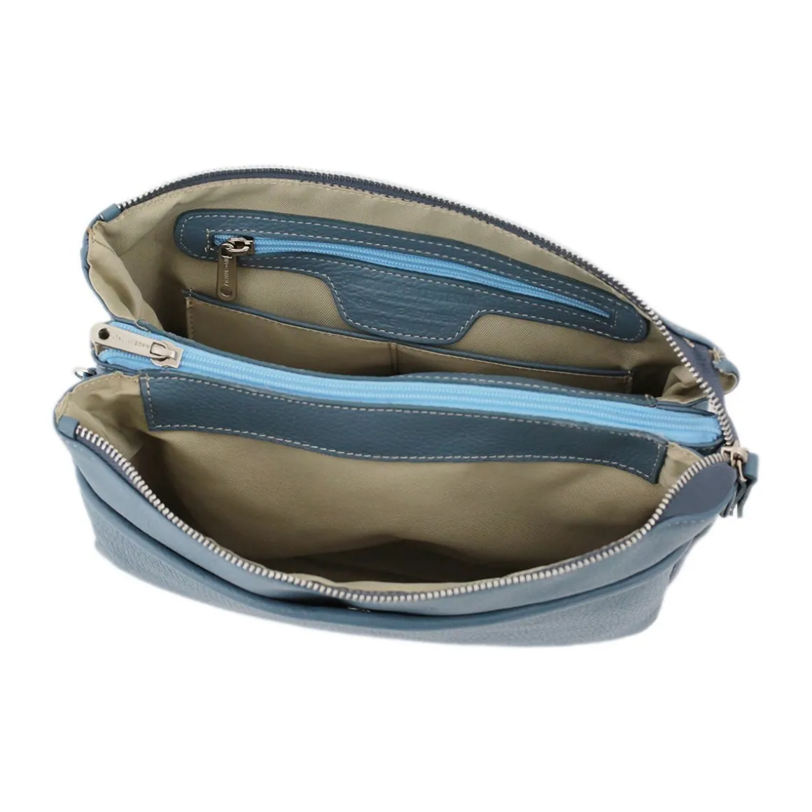 Borsa a tracolla in pelle martellata Roma