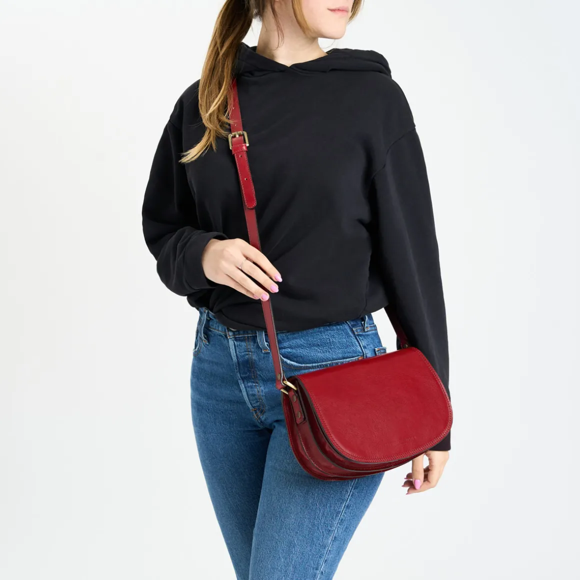 Borsa a tracolla in pelle Tolfa
