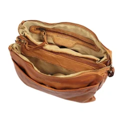 Borsa a tracolla in pelle lavata Roma