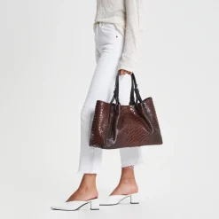 Borsa in pelle di pitone Mirage