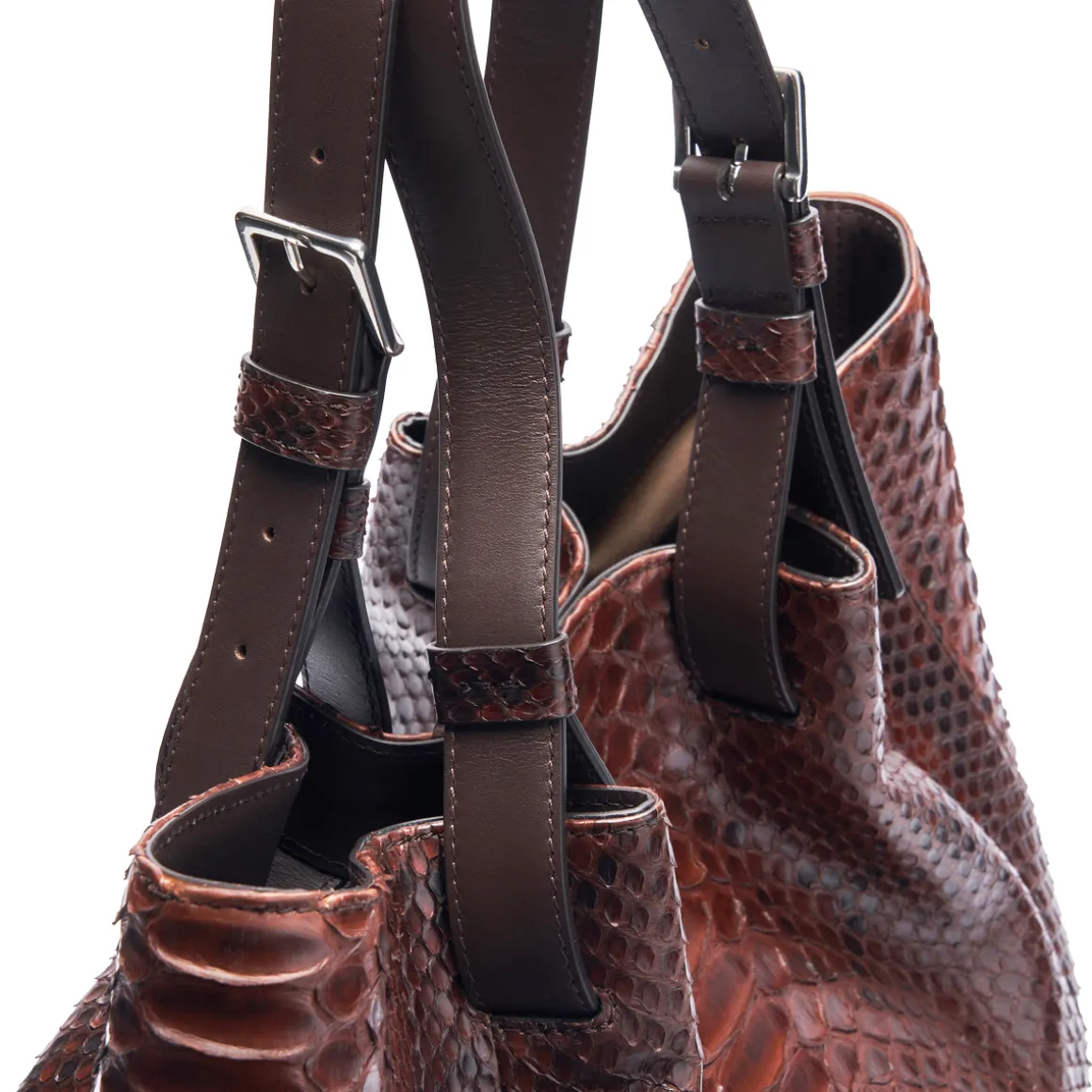Borsa in pelle di pitone Mirage