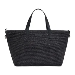 Borsa in pelle e rafia Margaret