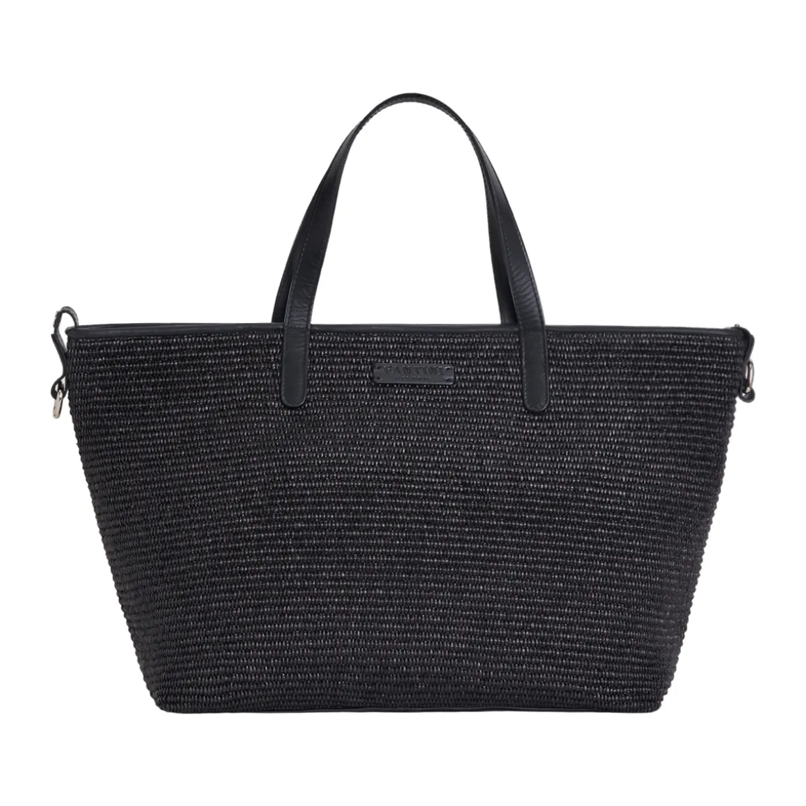 Borsa in pelle e rafia Margaret