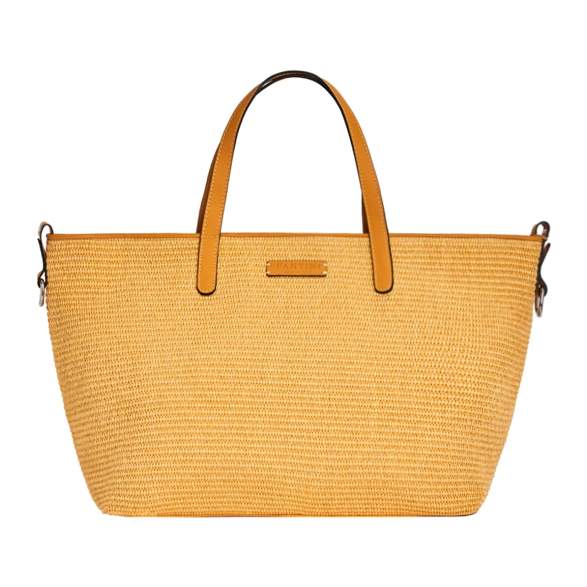 Borsa in pelle e rafia Margaret
