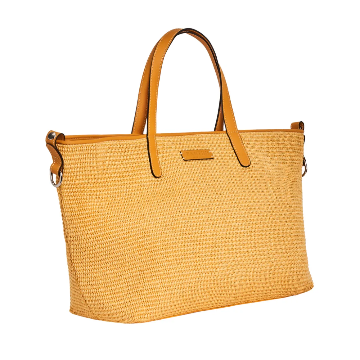 Borsa in pelle e rafia Margaret