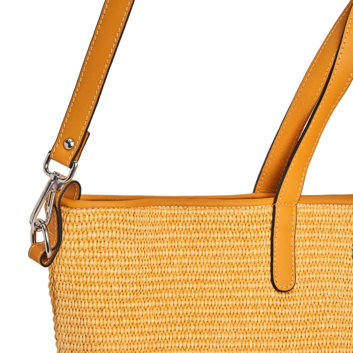 Borsa in pelle e rafia Margaret