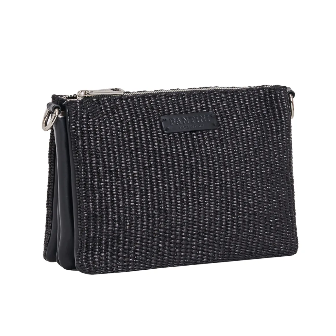 Borsa in pelle e rafia Susanna