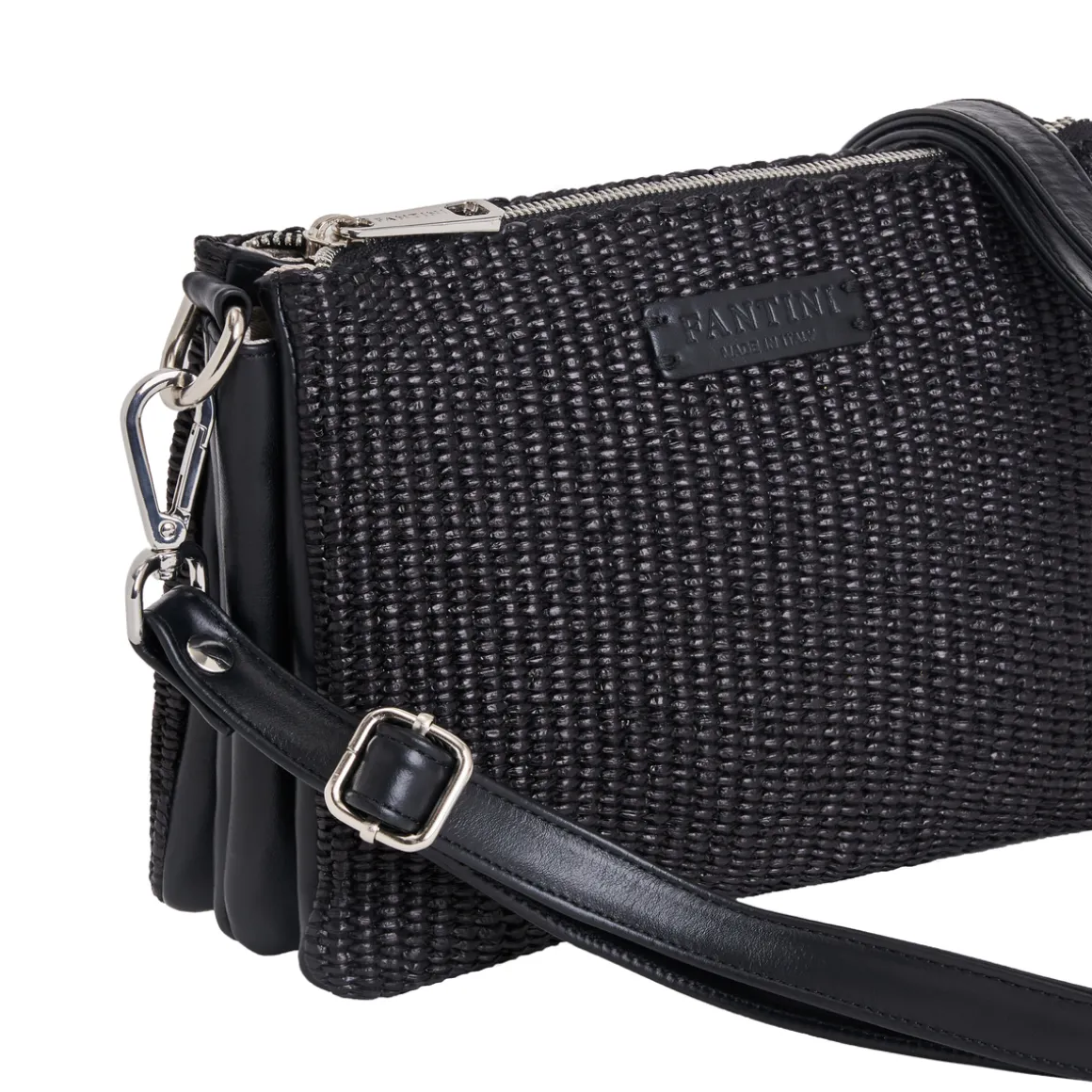 Borsa in pelle e rafia Susanna