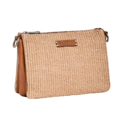 Borsa in pelle e rafia Susanna