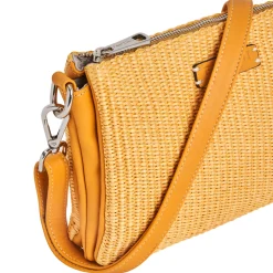Borsa in pelle e rafia Susanna