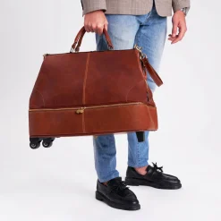 Borsa trolley in pelle Diligenza
