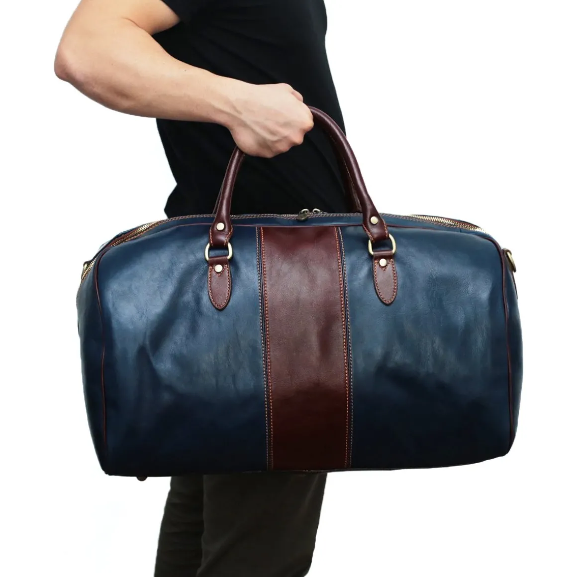 Borsa viaggio in pelle Bergamo
