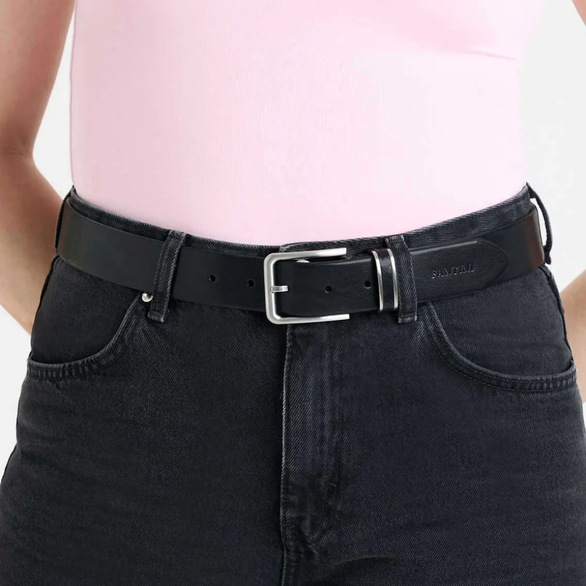 Cintura in pelle Platino