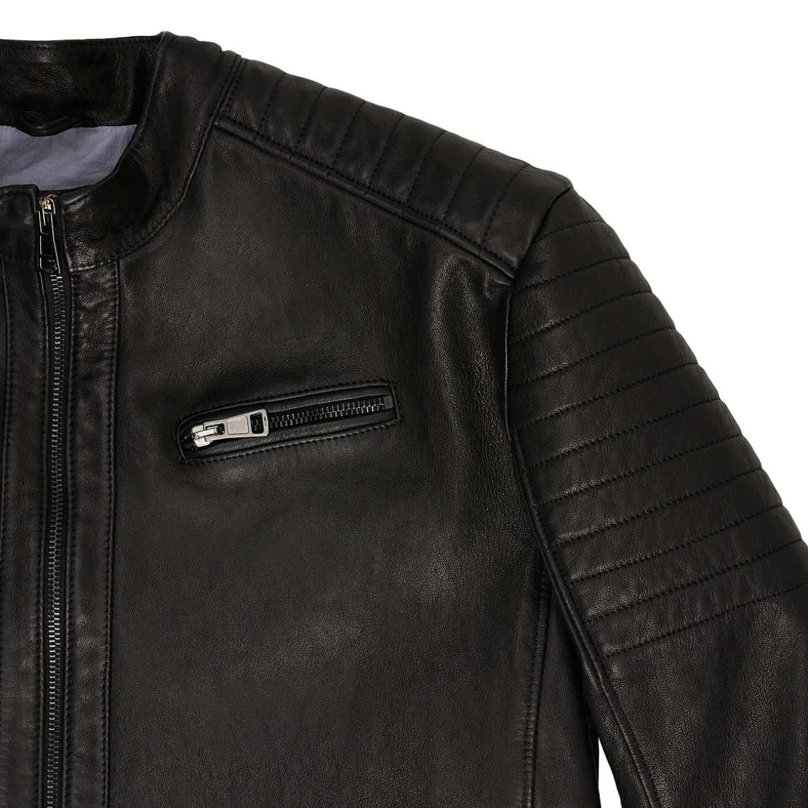 Giacchetto in pelle Biker