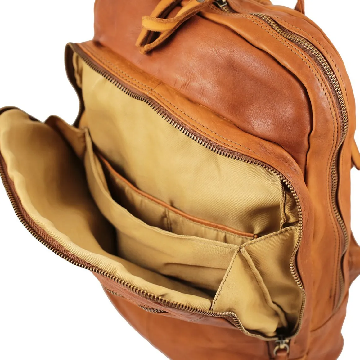 Zaino in pelle lavata grande Milano