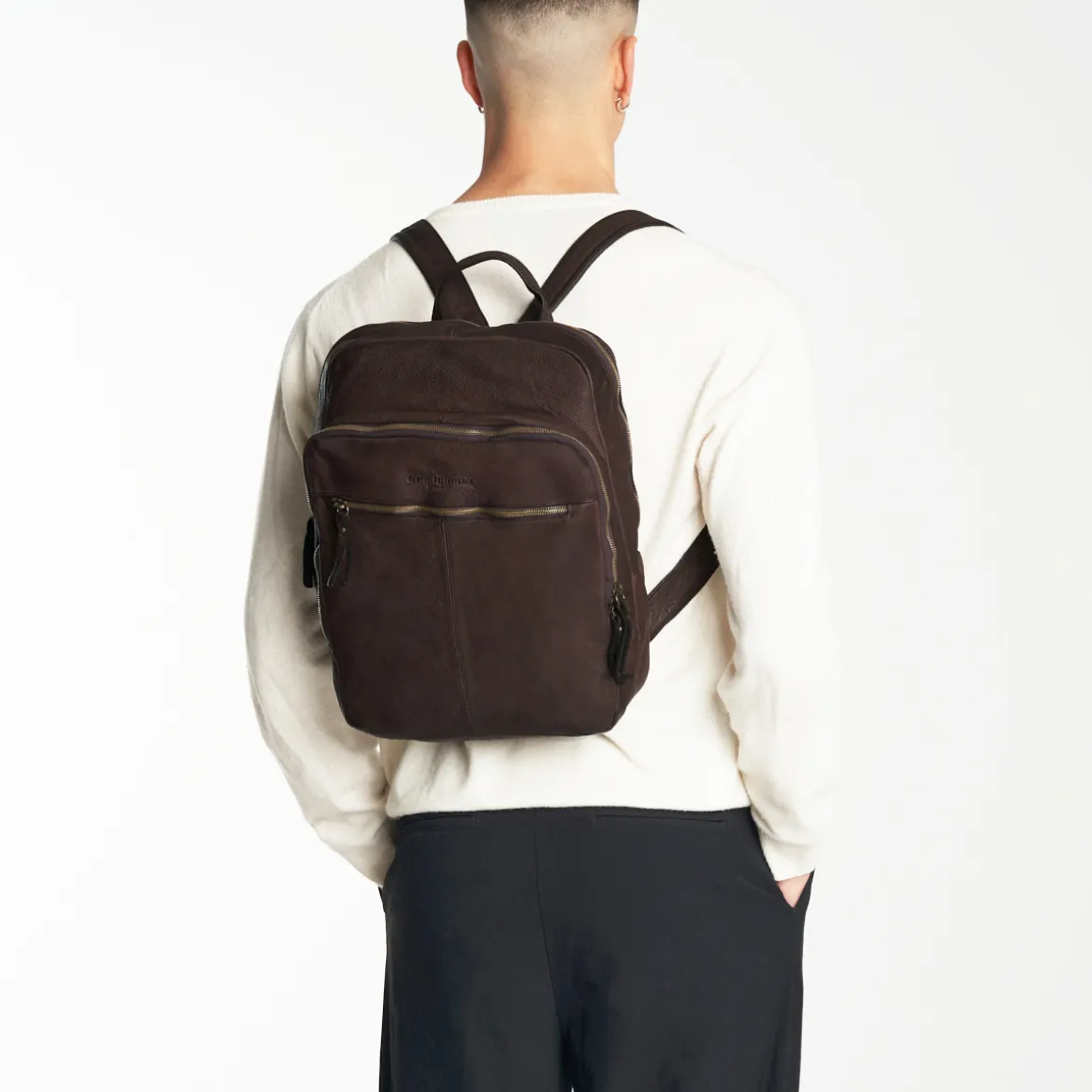 Zaino in pelle lavata grande Milano