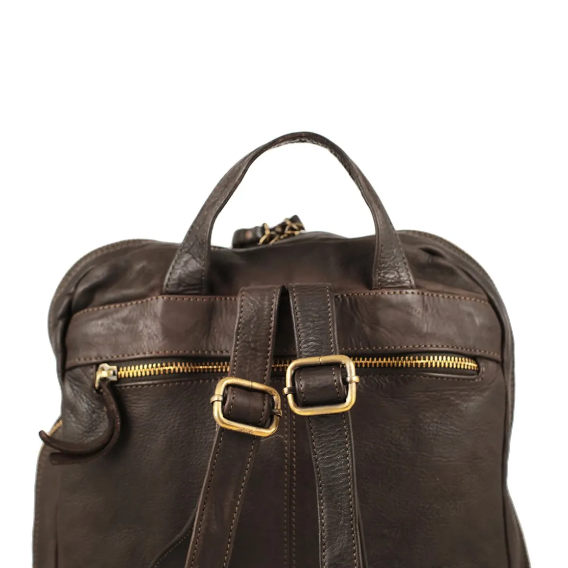 Zaino in pelle lavata grande Milano